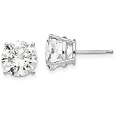14k Solid Yellow Gold Cubic Zirconia Earrings Stud Earring for Women in