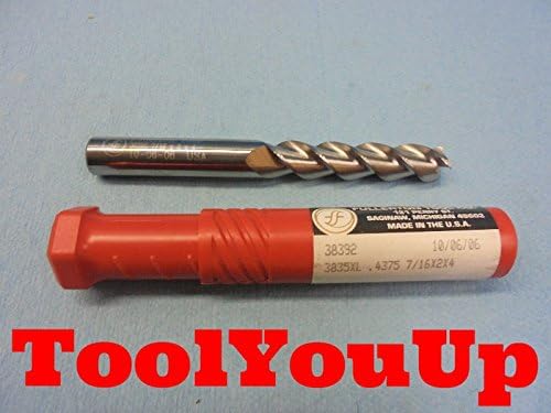 NEW FULLERTON 7/16" DIA SOLID CARBIDE END MILL .4375" 3 FLUTE CENTER CUTTING USA