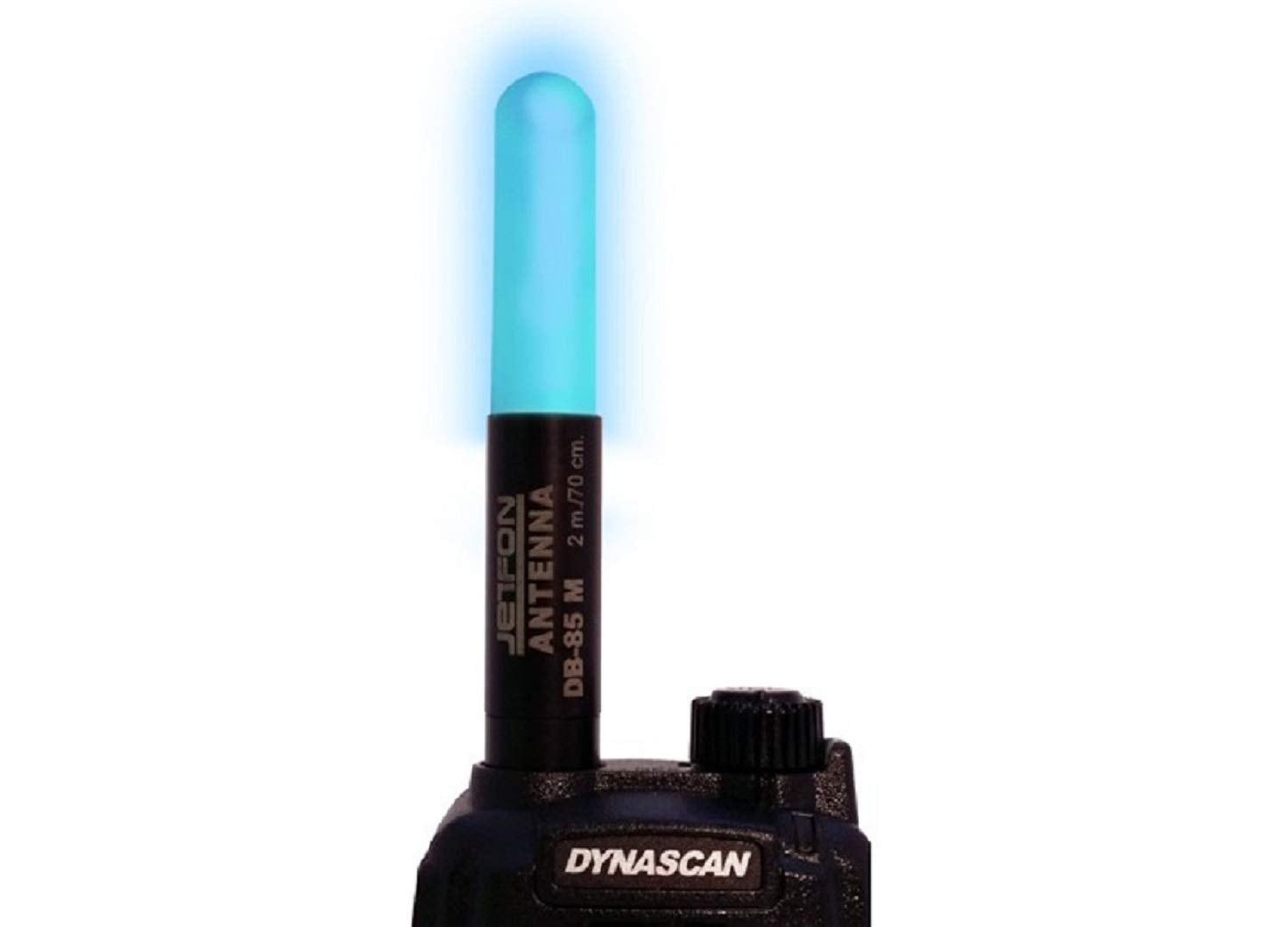 Jetfon DB-85M Dual Band LED Portable Antenna with SMA Male Connector for Walkie-Talkie - Blue