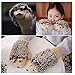 Pusheng Women Winter Cartoon Gloves Thick Knit Hottest Hedgehog Mittens (Beige)
