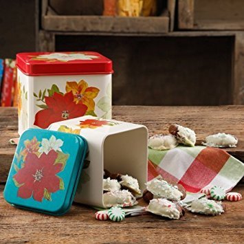 The Pioneer Woman Poinsettia 2-Piece Square Cookie Set (1)