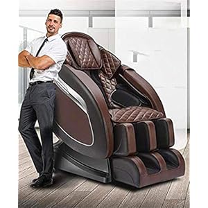 Erik Xian Massage Chair SL rail full body automatic cervical spine multifunctional high-end massage chair sofa massager Professional Massage And Relax Chair (Color : Brown)