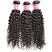 Dinoce Compatible with Longqi Beauty Brazilian Curly Unprocessed Virgin Hair 3 Bundles Remy Human Hair Jerry Curly Weave 300g (22 24 26 Inch, Natural Color)