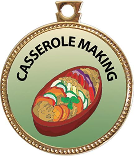 Casserole Making Award, 1 inch dia Gold Medal "Culinary Arts Collection" by Keepsake Awards