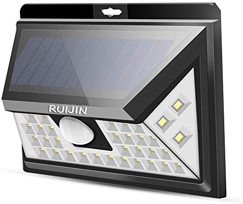 RUIJIN Solar Light Outdoor,Wireless 40 LED Motion Sensor Solar Lights with Wide Lighting Area,Easy Install Waterproof Security Lights for Back Yard,Driveway,Garage,Front Door and More