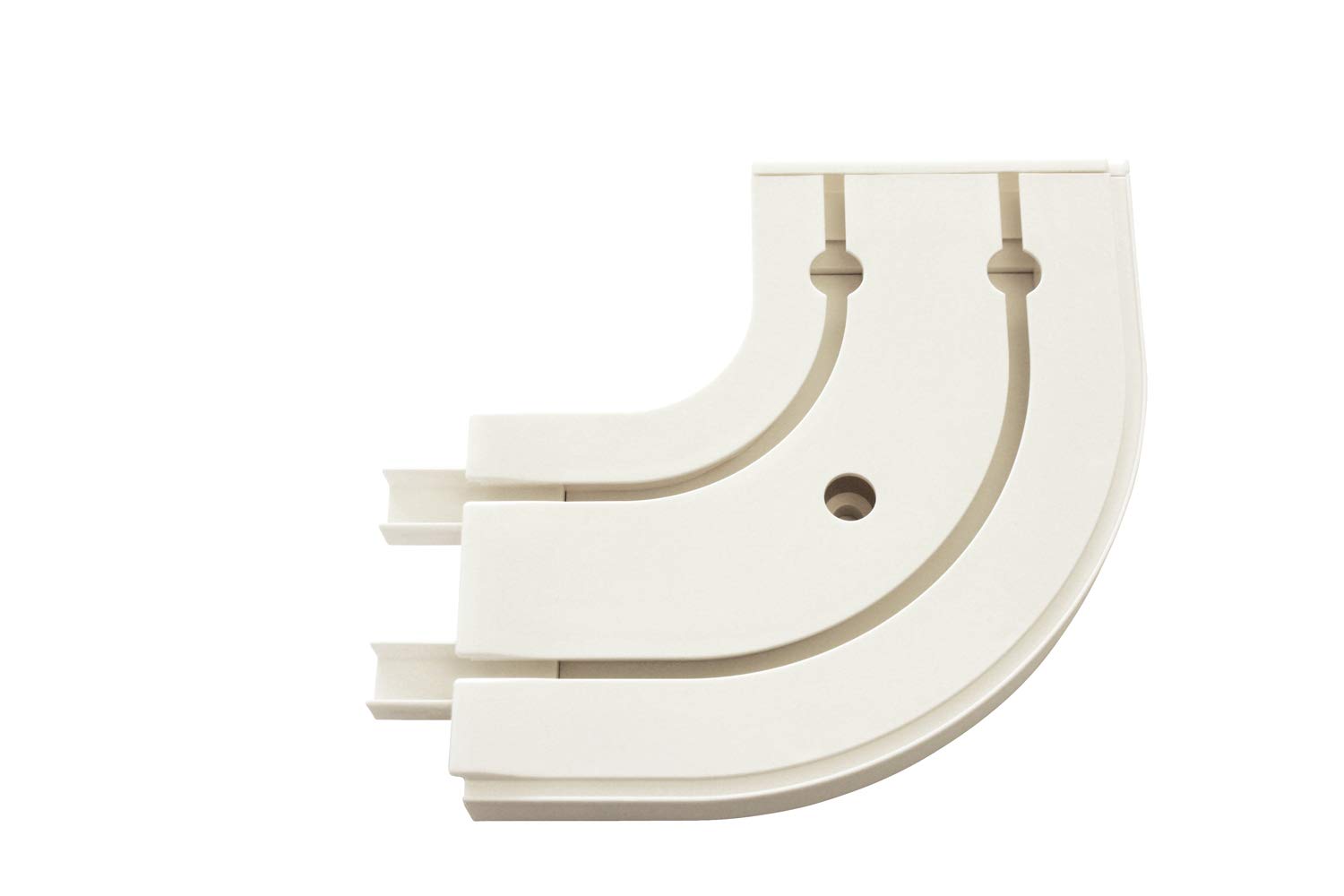 GARDINIA 2 x White Round Arches GE2 with End Finial. For Curtain Tracks 13.5/13.5 cm