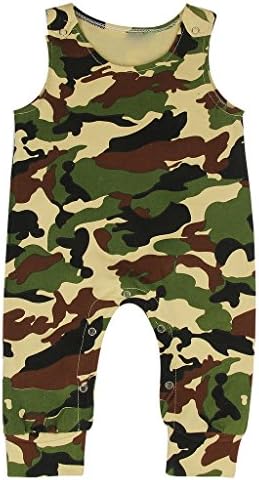 Baby Boys Summer Camouflage Rompers Jumpsuit Sleeveless Cotton Outfitsfor 18-24 Months 100-CM Infant Toddler