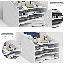 Natwind Office White Desktop Organizer Paper File