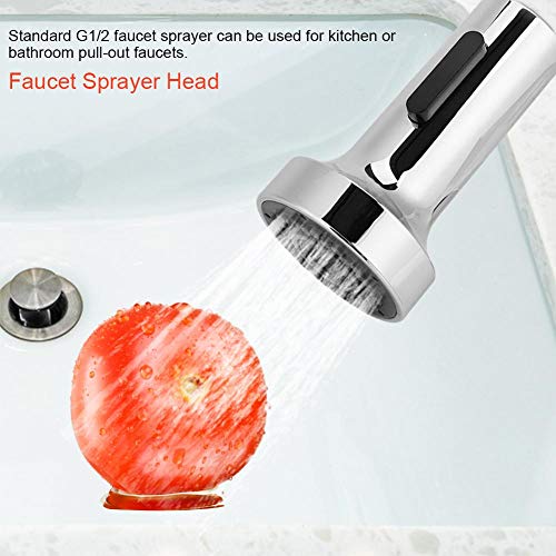 Portable Pull Out Kitchen Faucet Spray Head Replacement Part - 2 Sprayer Settings Shower Head Water Tap Spray Head for Kitchen Bathroom Mixer Tap,Standard G1/2