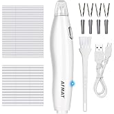 AFMAT EE03 Electric Eraser for Artists, 140 Eraser Refills, Rechargeable Electric Erasers for Drawing, Artist Erasers for Drafting, Painting, Sketching, Architectural Plans, Detailer Tool (White)