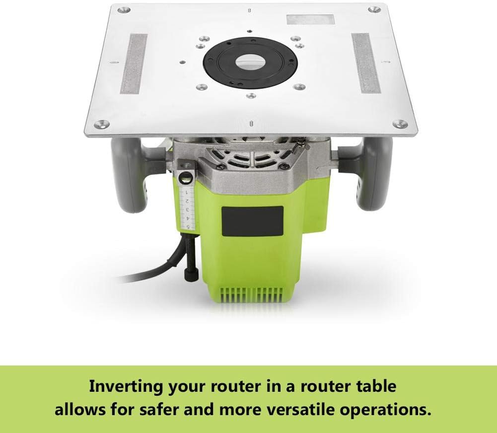 Smandy Aluminum Alloy Router Table Insert Plate with Insertion Ring, 11.81 x 9.25 x 0.37 inch, 300 x 235 x 9,5 mm - Image 3