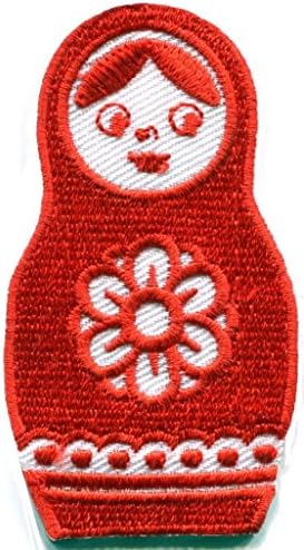 DKAORU Russian matryoshka babushka babooshka nesting doll applique iron-on patch Happy crafting