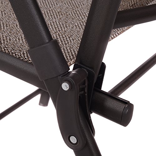 Giantex Set of 2 Patio Folding Sling Chairs Furniture Camping Deck Garden Pool Beach - Thumbnail 7