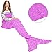 yashidali Wearable Mermaid Tail Blanket Crochet, All Seasons Warm Knitted Bed Blanket Sofa Quilt Living Room Sleeping Bag for Kids and Adults, Classic Pattern, 70.9