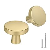goldenwarm 10Pack Brushed Gold Drawer Knobs for