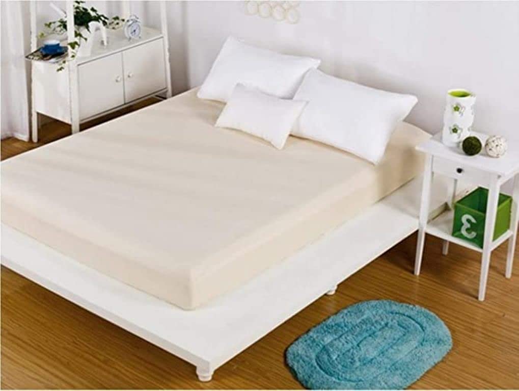 Off-White Thermal Flannelette Fitted Bed Sheet 30cm Deep 100% Soft Brushed Cotton Flannel Hotel Quality Extra Soft Premium Luxury Bedding Linen (King)