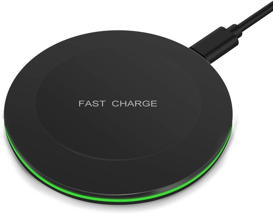 10W Ultra Slim Fast Qi Wireless Charger, 3 Types Charging Mode,7.5W Compatible iPhone,­10W Compatible Samsung, 5W All Qi-Enabled Phones
