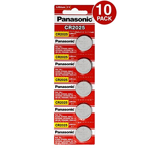 Panasonic CR2025 3 Volt Lithium Coin Battery (10 pcs)