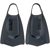 Arena Unisex Adult Powerfin Pro II Swim Training Fins Men and Women Silicone Short Blade Flippers Left-Right Customized, Sizes 4.5-13.5