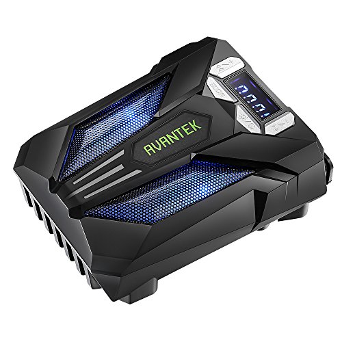 AVANTEK Laptop Cooler with Vacuum Fan, Smart-Temp Detection Cooler with LED Display for Laptop or Notebook