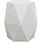 Uttermost Volker - Geometric Accent Table-18 Inches Tall and 18 Inches Wide-White Ceruse Finish