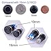 Ulincos® Latching Push Button Switch U19C2 1NO1NC SPDT ON/Off Black Metal Shell with Blue LED Ring Suitable for 19mm 3/4