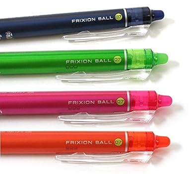 PILOT Tintenroller FRIXION BALL CLICKER 07 neu Farben 2015, 4er Set