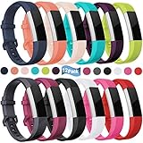 Maledan Replacement Accessories Bands for Fitbit Alta/Alta HR and Fitbit Ace, Classic Sport Wristbands Band for Fitbit Alta HR, Fitbit Alta and Fitbit Ace, 12-Pack, Large