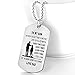 FAYERXL Men Dog Tag Necklaces Personalized Birthday/Graduation/Valentine's Day Gifts