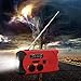 [Upgraded Version] Emergency Weather Radios SOS Alarm AM/FM NOAA Radio Hand Crank Self Powered LED Flashlight 2000mAh Power Bank Red with Multifunctional Climbing Button Carabiner