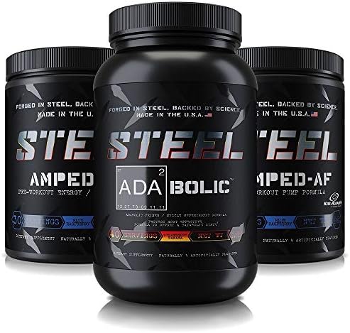 Steel Supplements | The Enhanced Pre-Workout Stack (Strawberry Banana/Blue Raspberry/Blue Raspberry)