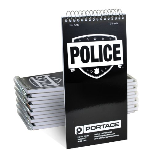 Police Notebook Spiral Notebook, Notepad, Writing Pad with Lined