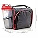 Meal Prep Bag, Lunch Box with Leakproof Portion Control Container Set, Reusable Ice Pack, Shaker Bottle and Vitamin Pocket for Healthy Meals All Day (Red) by Bloomingoods