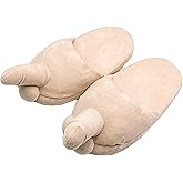 Platform Slippers for Women Men,Funny Reproductive Organ Modeling Soft Plush Non-Slip Sandals for Home