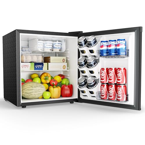 EUHOMY Mini Kühlschrank, 46L Kühlschrank klein, kleiner Kühlschrank mit umkehrbarer Tür, 7-Stufen Thermostat, 38dB Ultra-Leise, Energieeffizienter Kom