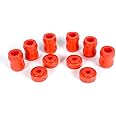 Shock Front and Rear Polyurethane Bushing Replacement Kit In Red fits Cherokee XJ Wrangler YJ TJ Grand Cherokee ZJ WJ