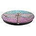 Dragonfly in Blues and Pinks on Pastel Background - PopSockets Grip and Stand for Phones and Tablets