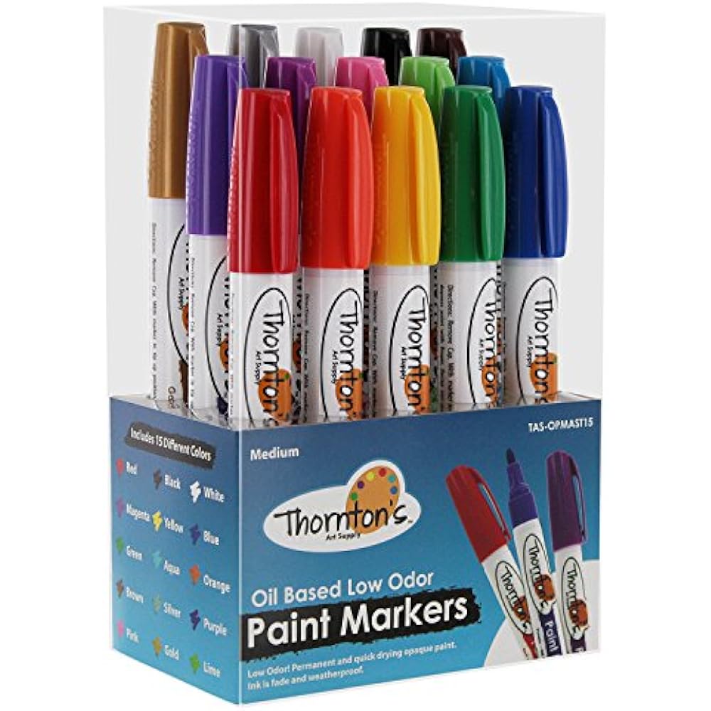 Thornton's Art Supply Pens Vibrant Premium OilBased Paint Craft Markers, For 15 eBay