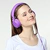 Rockpapa-952-Stereo-Foldable-Headphones-On-Ear-Adjustable-Headband-with-Microphone-for-Kids-Childrens-Adults-Tablet-Computer-Mobile-CDDVD-MP34-Black-Purple Rockpapa Kids Headphones, 952 Childrens Headphones, Wired Headphones with Microphone, Foldable, Stereo Sound, 3.5mm Jack…