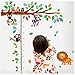 Chart Height Measurement Growth Chart Tree Monkeys and Animals Nursery Wall Decals Stickers Wall Decal Decor Sticker Removable r for Nursery Playroom Girls and Boys Children's Bedroom