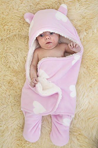 Gorgeous Pink Swaddle Wrap Ultra Fluffy for Comfort Keep Baby Snug & Protected