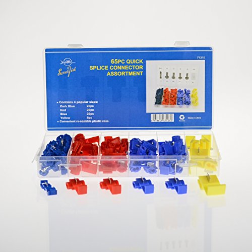 Swordfish 71310 T Tap Quick Splice Connector Assortment, 65 Piece