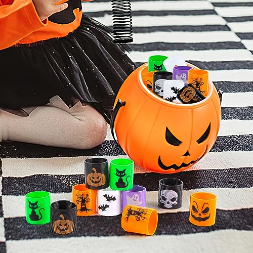 AMOR PRESENT Halloween Coil Springs for Kids, 40PCS Magic Spring Toys Halloween Toys Bulk for Halloween Party Goodie Bag Stuffers Party Favors Treat Bag Gifts