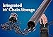 US Weight ChainBoss Black Stanchion With 10' of Black Plastic Chain – Fillable Base