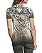 Affliction Sinful Women Shirt Short Sleevs Heart Rose Wings Cross Vneck or Rneck
