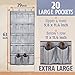 Heavy Duty Over the Door Shoe Organizer with 8 Extra-Thick Hooks and 20 Spacious Pockets | Rip-Resistant Hanging Rack | Versatile Storage Holder for Shoes, Pantry, Bathroom & More