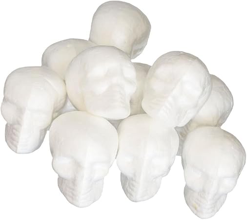 F Fityle 10 Pieces 55mm Polystyrene Styrofoam Halloween Skull