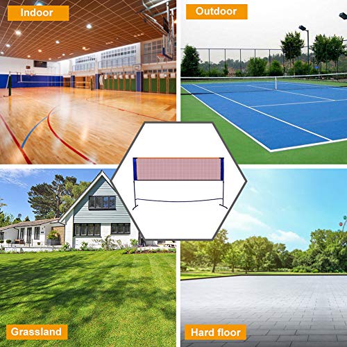 image for MOPHOTO Badminton Net Set 17 FT Pickleball Tennis Net Set, Net for Ten