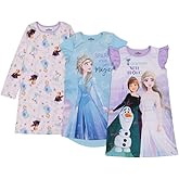 Disney girls 3-pack Nightgowns, Soft & Cute Pajamas for Kids
