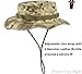 Boonie Hat Tactical Ripstop Headwear Bucket Hat with Map Pocket Chin Strap for Wargame Sports Hunting Fishing UV Protection Cap with Oversized Brim for Outdoor Military Hat with Brass Vents (MAD)